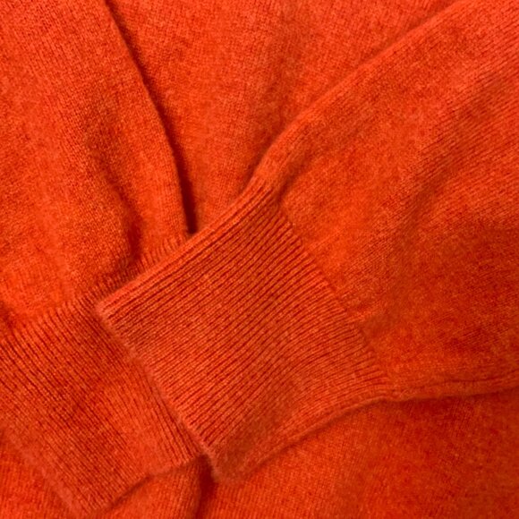 Men's Lands' End v-Neck 100% Cashmere Pullover Sweater Orange/Terracotta Sz XXL - Picture 14 of 16